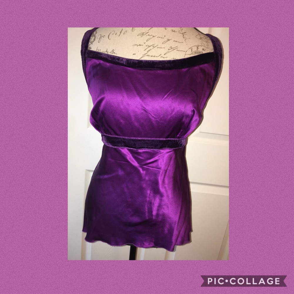 Satin tank-style dress blouse